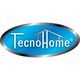 Logotipo ovalado de TecnoHome en azul y blanco.