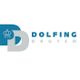 Logo van Dolfing Druten met tekst "100 jaar" en een kroon in de letter D.