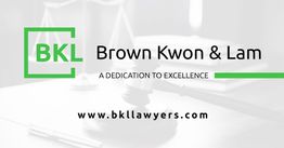 BKL Lawyers logo with the text "Brown Kwon & Lam" and website www.bkllawyers.com.