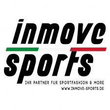Logo von Inmove Sports mit Slogan: "Ihr Partner für Sportfashion & more" und Website.