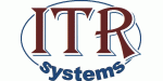 Logo mit Schriftzug "ITR systems" in rot und blau, umgeben von einem ovalen Rahmen.