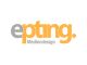 Logo mit Text "epting. Mediendesign" in Grau und Orange.