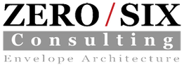 Logo of ZERO/SIX Consulting, specialists in envelope architecture.