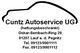 Umriss eines Autos mit Kontaktdaten von Cuntz Autoservice UG in Lauf a. d. Pegnitz.