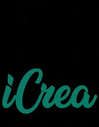 Texto en verde sobre fondo negro: "iCrea".