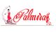 Logotipo con texto "Palmira" en rojo junto a una bailarina flamenca.