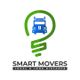 Moving company logo with a truck inside a green lightbulb. Text: "Smart Movers: Local & Long Distance."