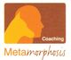 Logo mit Mensch- und Tier-Silhouette, Text "Coaching Metamorphosis" in Orange- und Brauntönen.
