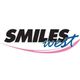 "Smiles West logo with black text and pink-blue accents on a white background."