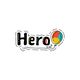Logo "Hero kids" avec une balle colorée.