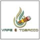 Logo with a lit cigar and green flame, text reads "Vape & Tobacco."