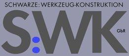Schwarze: Werkzeug-Konstruktion Logo mit den Buchstaben SWK in Grau auf grauem Hintergrund.