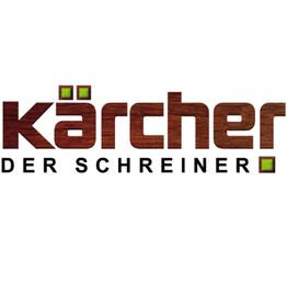 Kärcher-Schreiner-Logo aus Holzoptik mit zwei grünen Quadraten.