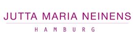 Textlogo: "Jutta Maria Neinens" in lila, darunter "Hamburg" in kleineren Buchstaben.