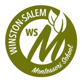 Green circle logo for Winston-Salem Montessori School with leaf design and "WS M" initials.