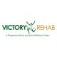 Victory Rehab logo: "A Progressive Spine and Joint Wellness Center" with a jumping figure.