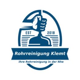 Logo mit Plunger, Text: Rohrreinigung Klemt, seit 2018, Ihre Rohrreinigung in der Nähe.