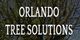 "Orlando Tree Solutions" text on a background of tree branches and leaves.