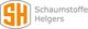 Logo von Schaumstoffe Helgers mit orange-weißem „SH“-Symbol.