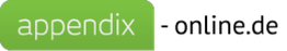 Grünes Rechteck mit dem weißen Text "appendix" in der Mitte.