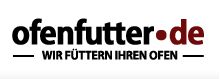 Logo mit Text: "ofenfutter.de - Wir füttern Ihren Ofen".
