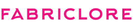 Text logo displaying "FABRICLORE" in bold, pink letters on a white background.