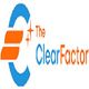 Logo with stylized "C," orange stripes, and "The ClearFactor" in blue and orange text.