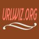 "Text 'URLWIZ.ORG' with ornate underline on a brown background."
