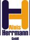 Logo mit Buchstaben H in Blau/Orange. Text: "Alois Herrmann GmbH".