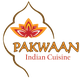 Logo for "Pakwaan Indian Cuisine" featuring a stylized lotus flower design.