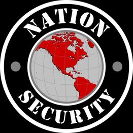 Logo with a globe design labeled "Nation Security" in bold white letters.