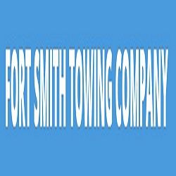 Text in bold reads "FORT SMITH TOWING COMPANY" on a blue background.