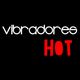 Texto "vibradores HOT" en blanco y rojo sobre fondo negro.