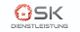 Logo von SK Dienstleistung mit einem Haus in einem roten Kreis.