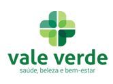 Logotipo da Vale Verde com símbolo verde e texto: saúde, beleza e bem-estar.