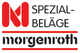 Logo mit rotem "M", Text: "Spezial-Beläge" oben und "morgenroth" unten in schwarzer Schrift.