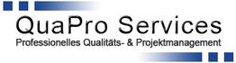 Logo von QuaPro Services mit dem Text: "Professionelles Qualitäts- & Projektmanagement".