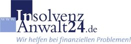 Logo von Insolvenzanwalt24.de mit dem Slogan: "Wir helfen bei finanziellen Problemen!".