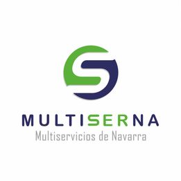 Logo de Multiserna con texto "Multiservicios de Navarra" y letras verdes y azules.