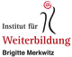 Logo des Instituts für Weiterbildung Brigitte Merkwitz mit stilisierter Person und Rose.