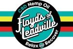 Floyd's of Leadville CBD Hemp Oil logo with colorful stripes and "Relax & Recover" slogan.