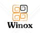 Logo mit vier Spiralen, davon drei orange. Unterhalb steht der Schriftzug "Winox".