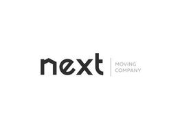"Next Moving Company logo with 'next' in bold black and 'moving company' in lighter gray text."