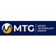 Logo of MTG, Micro Technology Group, with a blue and yellow design.