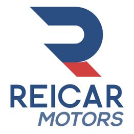 Logotipo da Reicar Motors com R em azul e vermelho acima do nome.