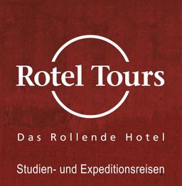 Logo von Rotel Tours mit dem Text "Das Rollende Hotel, Studien- und Expeditionsreisen".