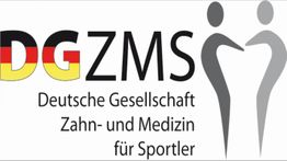 Logo der Deutschen Gesellschaft für Zahn- und Medizin für Sportler (DGZMS) mit Figuren.