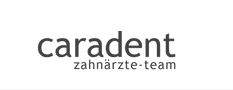 Logo mit Text "caradent zahnärzte-team" auf weißem Hintergrund.