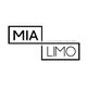 Logo: scritta "MIA LIMO" nera su sfondo bianco con testo "CHAUFFEURED LIMOUSINE" in piccolo.