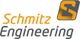 Logo von Schmitz Engineering mit stilisiertem "S" und Schriftzug in Orange und Grau.